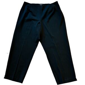 Karen Kane Lifestyle Front Zip Tapered Leg Stretch Trouser Pant Black 22W NWT